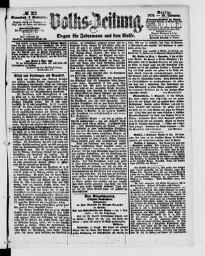 Volks-Zeitung on Sep 3, 1870