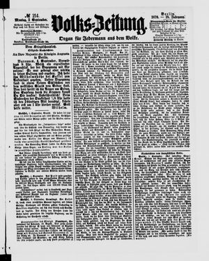 Volks-Zeitung vom 05.09.1870