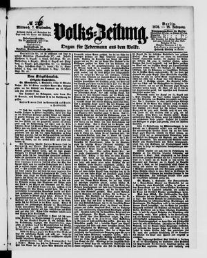 Volks-Zeitung vom 07.09.1870