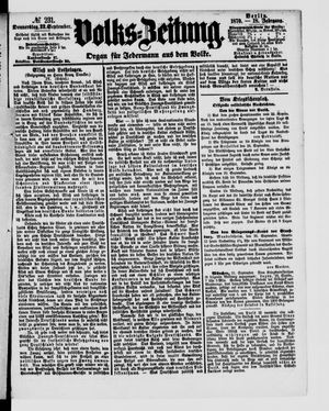 Volks-Zeitung vom 22.09.1870
