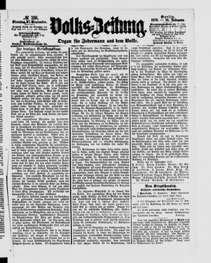 Volks-Zeitung vom 27.09.1870