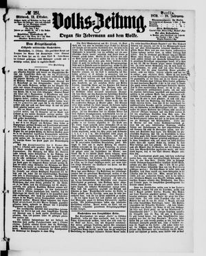 Volks-Zeitung vom 12.10.1870