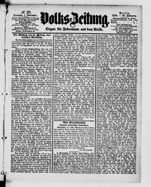 Volks-Zeitung vom 01.11.1870