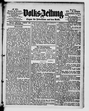 Volks-Zeitung vom 13.11.1870