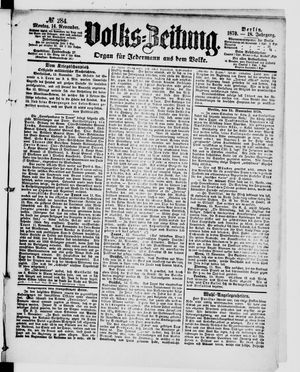 Volks-Zeitung vom 14.11.1870