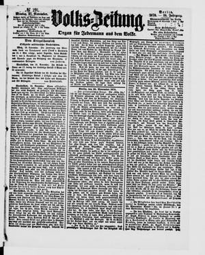 Volks-Zeitung vom 21.11.1870