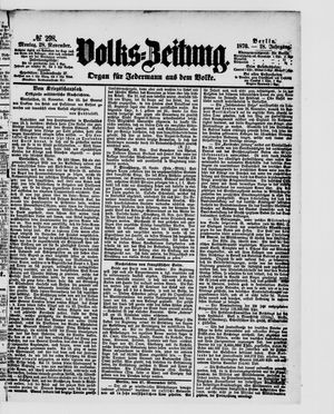 Volks-Zeitung vom 28.11.1870