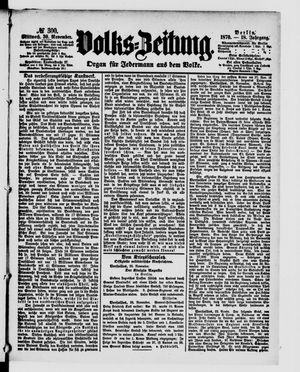 Volks-Zeitung vom 30.11.1870