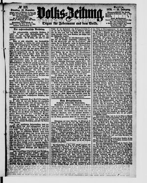 Volks-Zeitung vom 13.12.1870