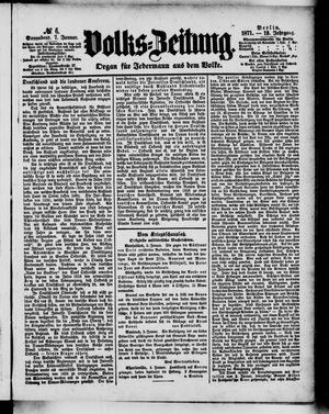 Volks-Zeitung vom 07.01.1871