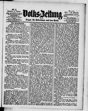 Volks-Zeitung vom 17.01.1871