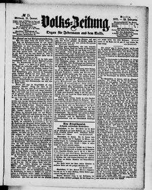 Volks-Zeitung vom 18.01.1871