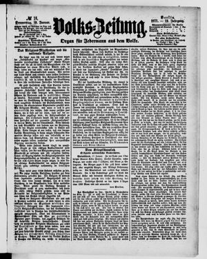 Volks-Zeitung vom 19.01.1871