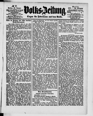 Volks-Zeitung vom 20.01.1871