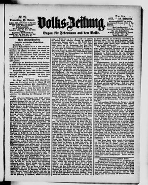 Volks-Zeitung vom 26.01.1871
