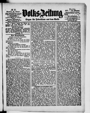 Volks-Zeitung vom 31.01.1871