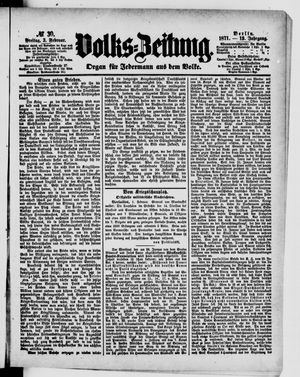Volks-Zeitung vom 03.02.1871