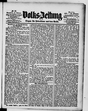 Volks-Zeitung vom 11.02.1871