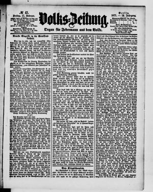 Volks-Zeitung vom 17.02.1871