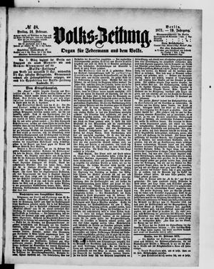 Volks-Zeitung vom 24.02.1871