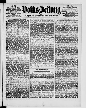 Volks-Zeitung vom 09.03.1871