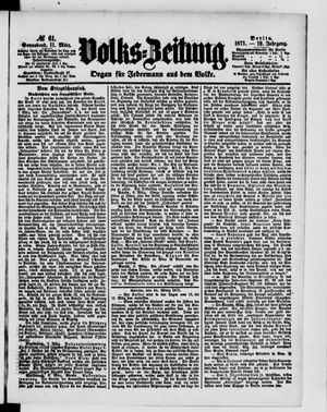 Volks-Zeitung on Mar 11, 1871