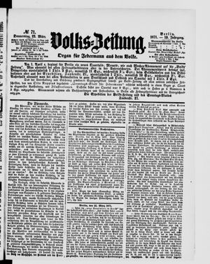 Volks-Zeitung vom 23.03.1871