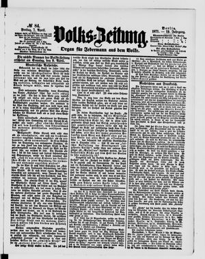 Volks-Zeitung vom 07.04.1871