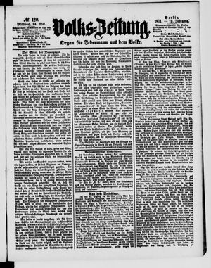 Volks-Zeitung vom 24.05.1871