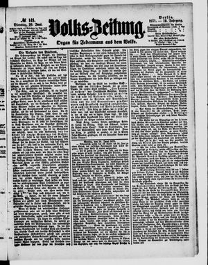 Volks-Zeitung vom 20.06.1871