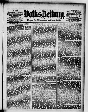 Volks-Zeitung vom 17.08.1871