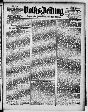 Volks-Zeitung vom 20.09.1871