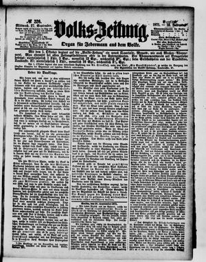 Volks-Zeitung vom 27.09.1871