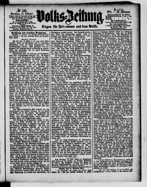 Volks-Zeitung vom 17.10.1871