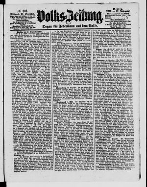 Volks-Zeitung vom 27.12.1871