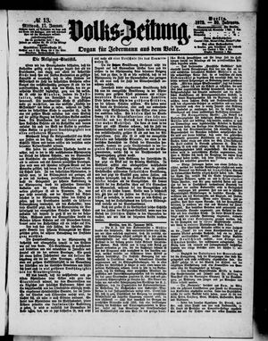 Volks-Zeitung vom 17.01.1872
