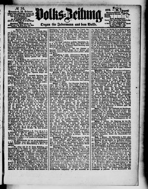 Volks-Zeitung vom 10.02.1872