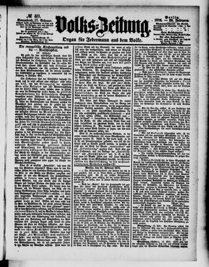 Volks-Zeitung vom 17.02.1872