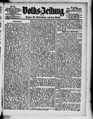 Volks-Zeitung vom 18.02.1872