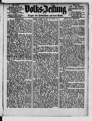 Volks-Zeitung vom 18.08.1872