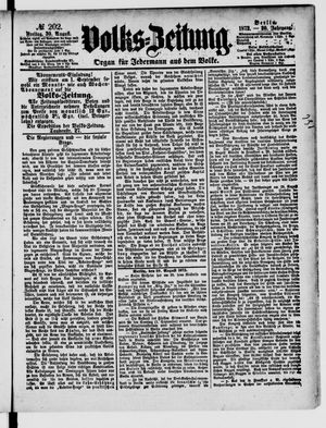 Volks-Zeitung vom 30.08.1872