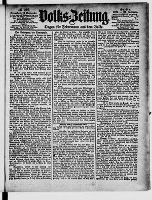 Volks-Zeitung vom 14.09.1872