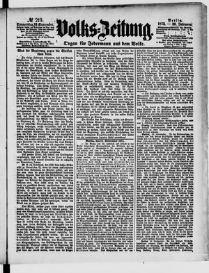 Volks-Zeitung vom 19.09.1872