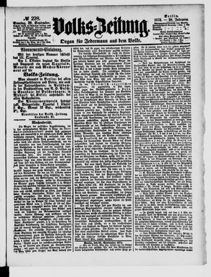 Volks-Zeitung vom 29.09.1872