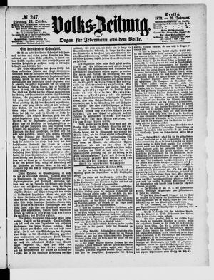 Volks-Zeitung vom 22.10.1872