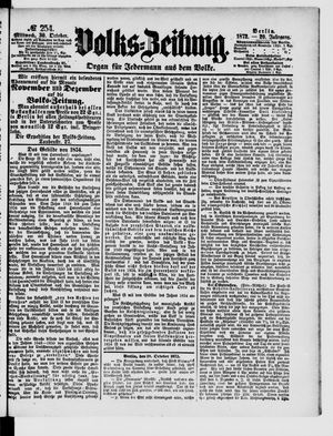 Volks-Zeitung vom 30.10.1872