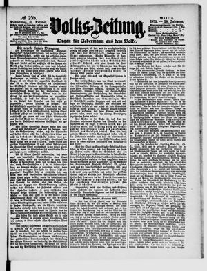 Volks-Zeitung vom 31.10.1872