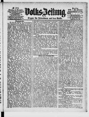 Volks-Zeitung on Nov 3, 1872