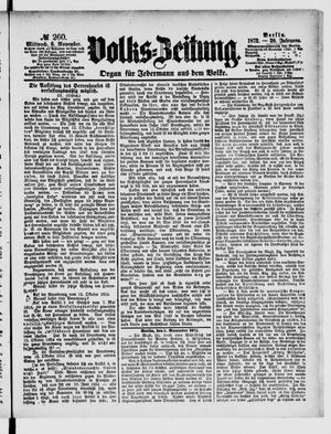 Volks-Zeitung vom 06.11.1872