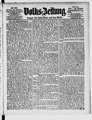 Volks-Zeitung on Nov 12, 1872